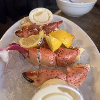 Garcia’s Seafood Grille & Fish Market signature dishes Stone Crabs
Conch Fritters
Grouper Sandwich